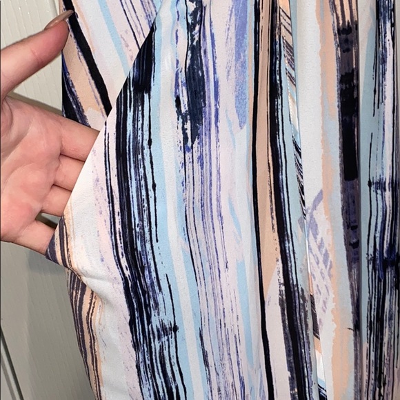 Bar III Sleeveless Blue Pink Striped Dress XL - Picture 5 of 8